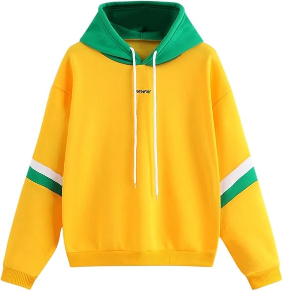 fluffy yellow hoodie