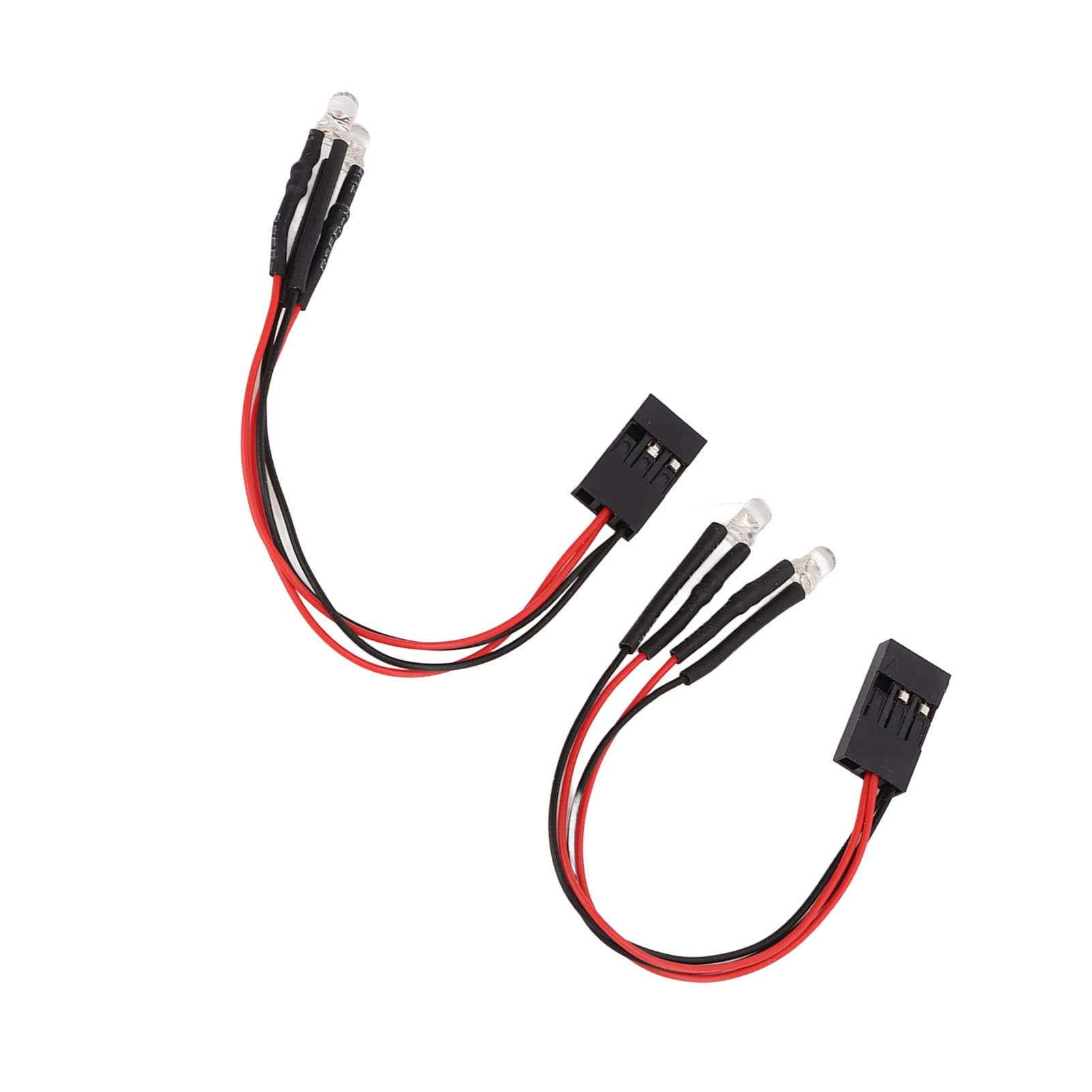 SUNGOOYUE 4LED 2Pcs Modified LED Light, 110mm/4.3in 5-9V Headlights RC Accessory 1/24 1/18 Scale Remote Control Car Accessory for Axial Scx24