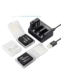 HSU - Batería y cargador para Gopro Hero 5, Hero 6 Black y Hero 2018 (compatible con el último firmware)