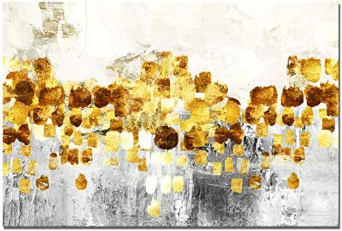 Maison Artwork Unframed Modern Gold Dance Stars Abstract Canvas Painting Wall Decoration HD Waterproof Canvas Prints Landscape Wall Art For Living Room (BO021, 60x90cm)