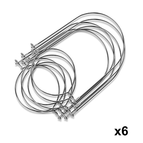 Stainless Steel Wire Handles for Mason, Ball, Canning Jars (6 Pack, Wide Mouth)