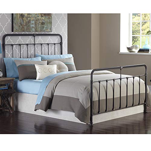 Leggett & Platt Fairfield Complete Metal Bed and Steel Support Frame with Spindles and Intricate Castings, Dark Roast Finish, Queen - Thumbnail 2
