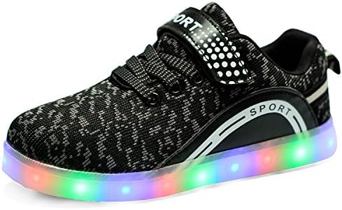 FASHOE Colors Breathable LED Light Up Walking Shoes Sneakers For Kids Boys Girls