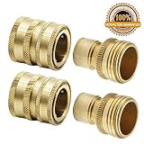 Twinkle Star Garden Hose Brass Quick Connector Set, 2 Pack, TWIS551