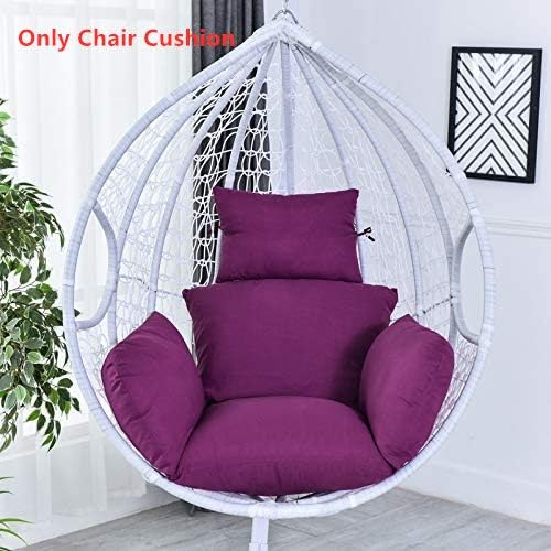 mychoose Hanging Basket Chair Cushion Egg Hammock Swing Chair Seat Cushions Thick Nest Back Pillow for Indoor Outdoor Patio Yard Garden Beach Office (No Chair)