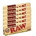 RAW Organic Hemp Natural Unrefined Rolling Paper 70mm Single Wide Size (6 Packs)