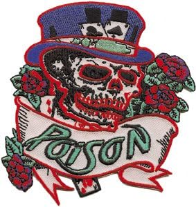 Amazon Com Poison Skull Logo Rock Music Band Iron On Patch P 2533