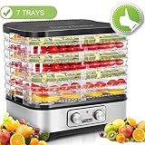 Food Dehydrator Machine, Jerky Dehydrators with 7-Tray, Perfect for Beef Jerky, Herbs, Fruit Leather
