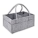 Handy Baby Diaper Basket Nursery Portable Travel Organizer Tote Bag, Grey