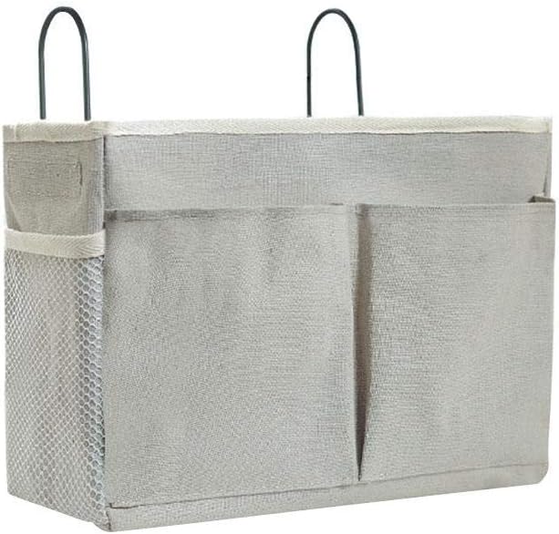 Lifesongs Bedside Hanging Storage Basket Multi-Function Organizer Caddy Organizer Holder Organizing Tablet Magazine Holder Hanging Organizer with Pocket for Headboards Bunk Beds Hospital Bed Honest