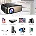 WiFi Movie Projector, WEILIANTE 50% Brighter LED Portable Mini Video Projector, WiFi Directly Connect with Smartphones Device (1080p Supported) Support USB HDMI VGA AV