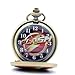 Vintage Cool Flash Quartz Pocket Watch Analog Pendant Necklace Chain Mens Boys Gifts