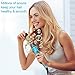 Ovonni Curling Iron Brush, Dual Voltage 1 Inch Ceramic Tourmaline Ionic Hot Curler Brush, Professional Instant Heat Up Temperature Controls Heated Brush Styler for Long Hair with Traveling Bag (Blue)