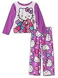 Hello Kitty Hearts Toddler Girls Fleece Pajama Set , Size 2T