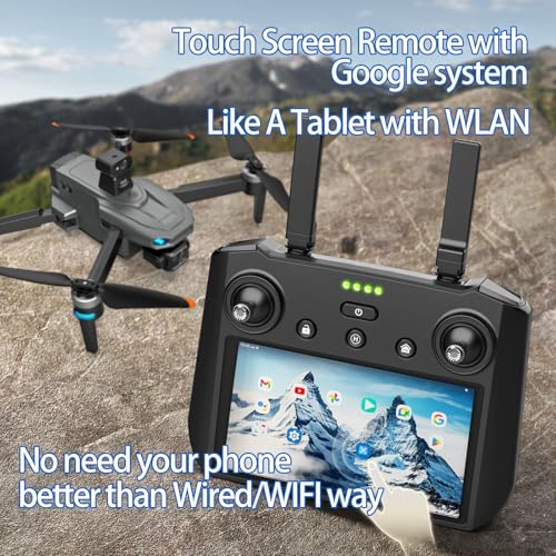 NewUpgraded Tablet Remote Professional Drones with Camera for Adults 4K HD, 360 Obstacle Avoidance, 3 Axis Gimbal, Payload Release, High Wind Resistance, Up to 5 Miles Range, 84 Minutes Long Batteries, Follow Me