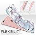 AknaCase Case Compatible with iPhone 8 Plus & 7 Plus, Flexible Silicon Cover with Shining Sliver Marble (416-U.S)