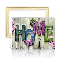 ufengke home" Words 5D Diamond Painting Kits by Numbers Full Drill Diamond Embroidery Cross Stitch, with Wooden Frame, 25 35cm Design