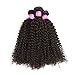 ISEE Hair Virgin Malaysian Deep Curly Jerry Curly Human Hair One Bundles,100% Unprocessed Human Curly Hair Extensions Natural Black Can Be Dyed (20'')