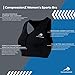 CompressionZ Padded Racerback Sports Bra No-Bounce Support for High Impact Fitness & Yoga (Black, Large)
