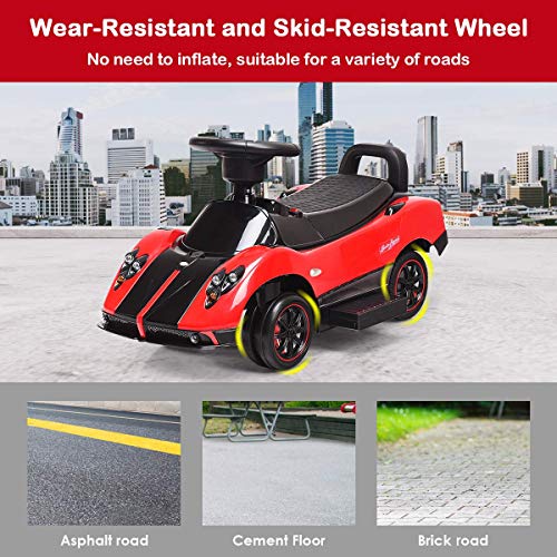 image for Costzon Ride On Push Car, 3 in 1 Licensed Pagani 6V Electric Battery P