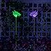 Butterfly Decor Outdoor Holiday LED Lighting Solar Garden Stake Lights Color Changing in-Ground 3D Fixture for Christmas Thanksgiving Patio Yard Lawn Decoration (2 Pack)