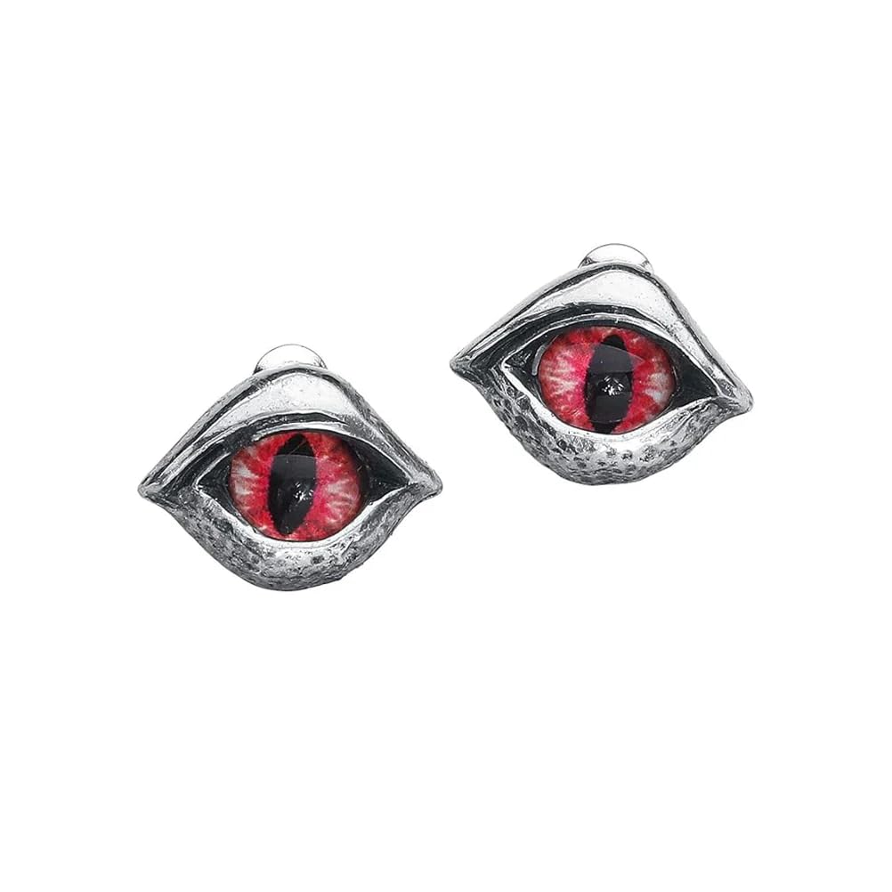 Alchemy Gothic Demon Eye Studs Earring Set Silver-Coloured