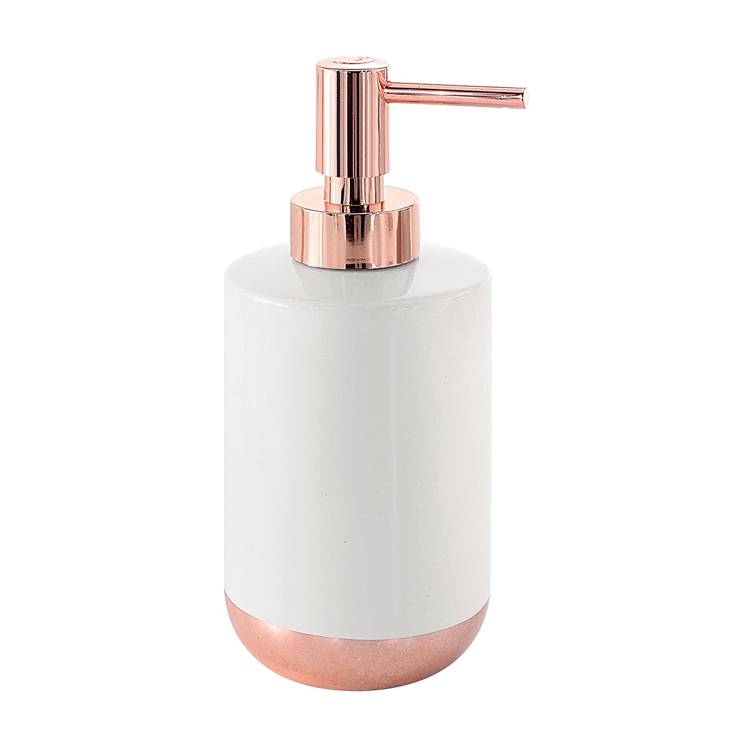 Gedy G-Rita, Dimensions and Weight: 17 x 7 x 7 cm & 0.23 kg, Ceramic Bathroom Soap Dispenser, White Finish, R&S Design, 2 Year Warranty, Unica