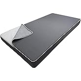 6 Inch Twin Size Daybed Outdoor Zippered Mattress Cover Waterproof, Patio Swing Bed Cushion Replacement Covers (Dark Gray, 75 * 39 * 6in)