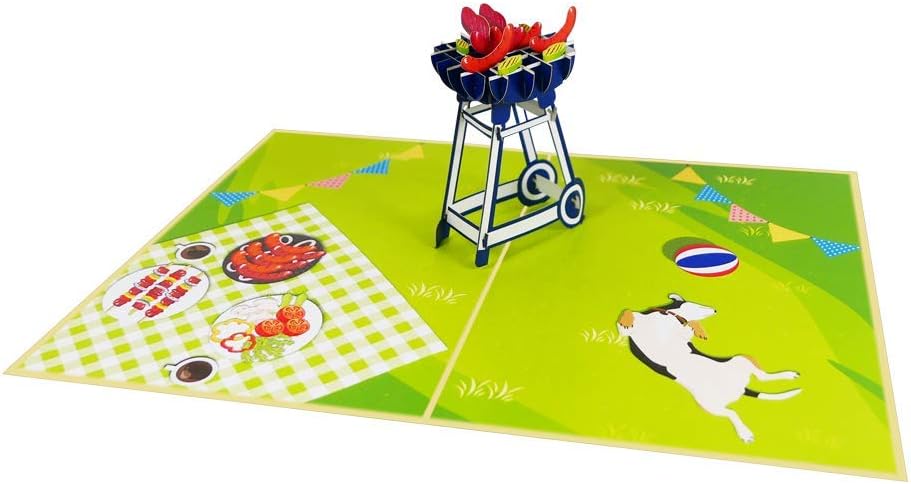 Sweetpopup® 3D BBQ Pop-Up Card or Gift Voucher - Perfect for Holidays Vacations, Birthday Parties, Retirement - BBQ 022 - Image 4