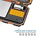 (Newest) Digital Pocket Scale, 200g-0.01g Mini Scale, Highly Accurate Multifunction with Premium Stainless Steel Finish, LCD Backlit Display, 6 Units, Auto Off, Tare (Orange,Battery Included)