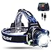 LED Headlamp Waterproof KINGTOP USB Rechargeable Headlight Flashlight with Power Indicator Zoomable 3 Modes Super Bright LED 1800 Lumen Perfect for Camping Jogging Walking and other Outdoor Sports