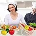 LONOVE Reusable Produce Bags 12 Packs Washable Mesh Grocery Bags Organic Cotton with Tare Weight Tags Muslin bag Eco Friendly Wooden Drawstring Lock for Veggies, Fruits, Bulk Food Shopping & Storage