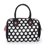 BUILT NY Uptown Neoprene Lunch Tote Bag, Big Dot Black & White