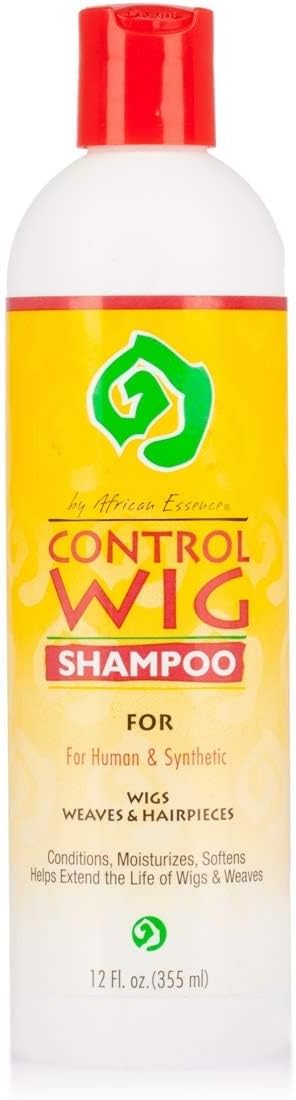 African Essence Control Wig Shampoo 12oz Human Synthetic Hair Universal Beauty