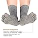 Meaiguo Women's Toe socks Cotton Crew Five Finger Socks For Running Athletic 4 Pack(black/grey/coffee/green)