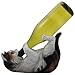 Drinking Calico Kitty Cat Wine Bottle Holder Sculpture for Decorative Tabletop Wine Stands and Racks or Pet Statues and Kitten Figurines As Christmas Gifts for Cat Owners
