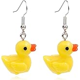 ONLYJUMP Acrylic Cute Mandarin Duck Earrings Fashion Unique Personalized Earrings Funny Statement Earrings Sweet Animal Duckie Dangling Earring for Women Charming Jewelry Gift