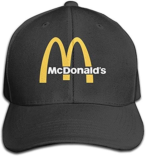 Yyangguang Hittings Traveleat McDonalds 90s Logo Unisex Peaked Baseball Cap Snapback Hats Black