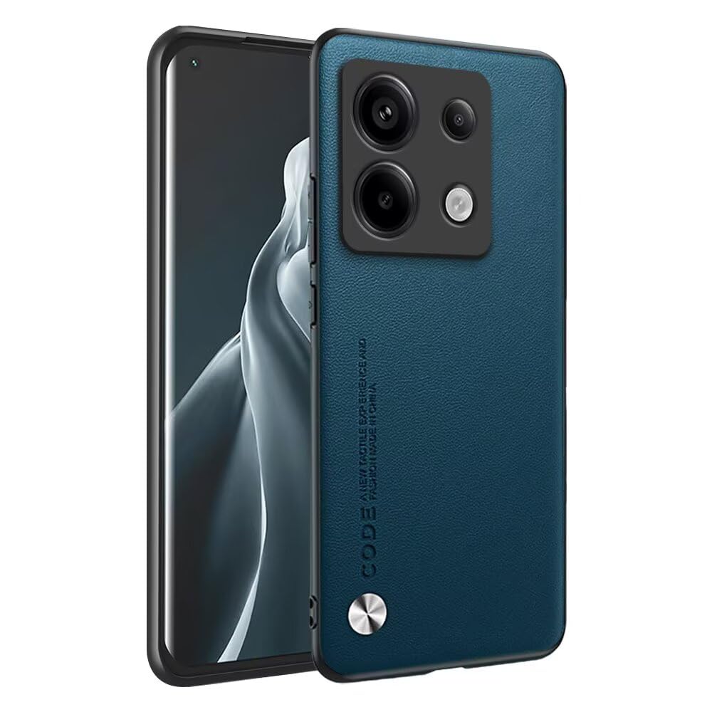 HAFFAN Phone Case Protective Cover Designed for Redmi Note 13 Pro 5G / POCO X6 5G (6.67" inches), Imitation Leather Style - Sapphire โ image 1