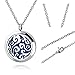 Tree of Life 316L Stainless Steel Essential Oil Diffuser Necklace Pendant Jewelry 23.4