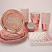 288 Piece Rose Gold Happy Birthday Party Supplies for 30 Guests | Disposable Paper Plates Cups Cupcake Liners and Napkins Set | Foil Balloons for Backdrops | Party Dinnerware Set with Tablecloth