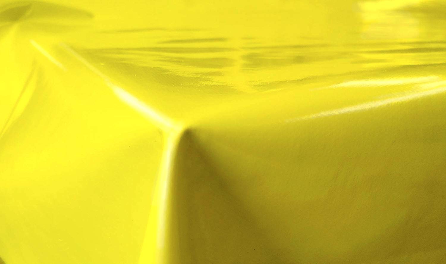 Jolee Fabrics Plain Colour Wipe Clean PVC Vinyl Tablecloth and Sizes (Plain Yellow, 140cm x 200cm Long Rectangle)