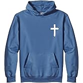 TQUEQRW Christian Sweatshirts for Men Christ Cross Pullover Hoodie Inspirational Faith Graphic Long Sleeve Sweatshirt