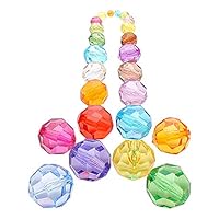 MoGist 500g Mixed Colors Crystal Glass Beads Finding Spacer Beads Faceted Crystal Bicone Glass Beads For Jewelry Making (14mm)