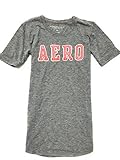 Aeropostale Women's Graphic Tee Shirt with AERO Logo Style 3574 (Medium, Grey 053)