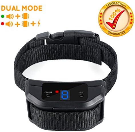 Bark Collar for Small Medium Large Dogs(15 -120 lbs) - No Shock Option - 10 levels Correction Sound Vibration Shock Anti Barking Collar