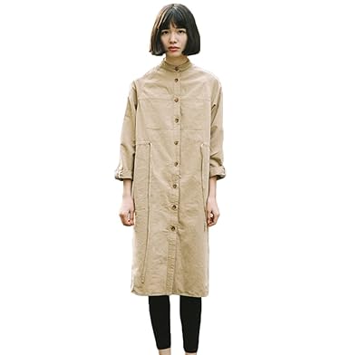 Amazon 美しいです レディース トレンチコート コート 長袖