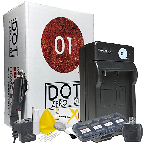 DOT-01 600 mAh Replacement Charger with Car Charger and European Adapter for Pentax D-Li109 and Pentax K-50, K-500, K-r, K-30, K-S1 Digital Camera and Pentax DLI109 Accessory Bundle