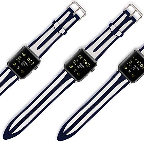 CLOUDS Watch Band, TPU Watch Band Soft Silicone Sport Style Replacement Strap for 38mm Models Apple Watch Series 3 Series 2 Series 1 -navy blue