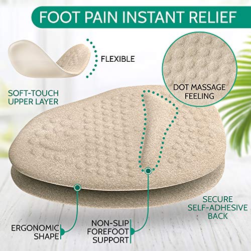 Ball of Foot Cushion Inserts (3 Pairs) Metatarsal Pads for Men and Women Foot Pain Relieve